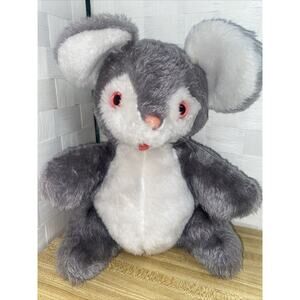 Vintage Mary Meyer MOUSE Gray White Soft Plush Stuffed Animal 11”